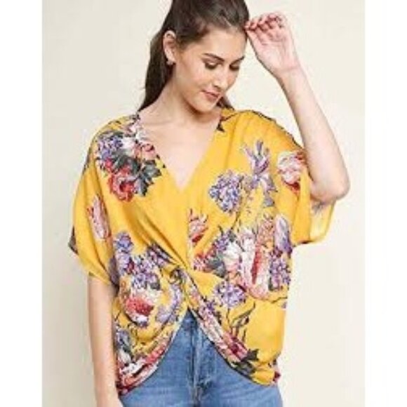 Umgee Tops - Umgee Floral Reversible Blouse